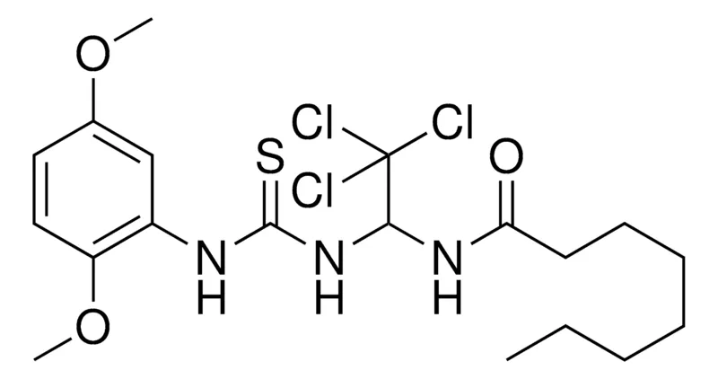 Sigma-Aldrich OCTANOIC ACID (2,2,2-TRICHLORO-1-(3-(2,5-DIMETHOXY-PH)-THIOUREIDO)-ETHYL)-AMIDE,AldrichCPR