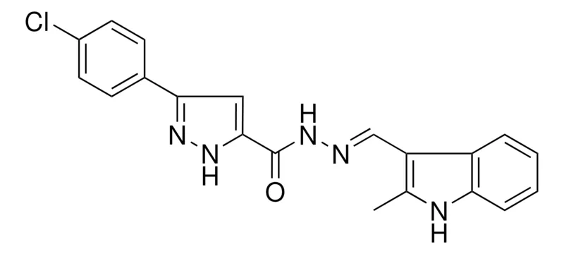 Sigma-Aldrich 5-(4-CL-PH)-2H-PYRAZOLE-3-CARBOXYLIC ACID (2-ME-1H-INDOL-3-YLMETHYLENE)HYDRAZIDE,AldrichCPR