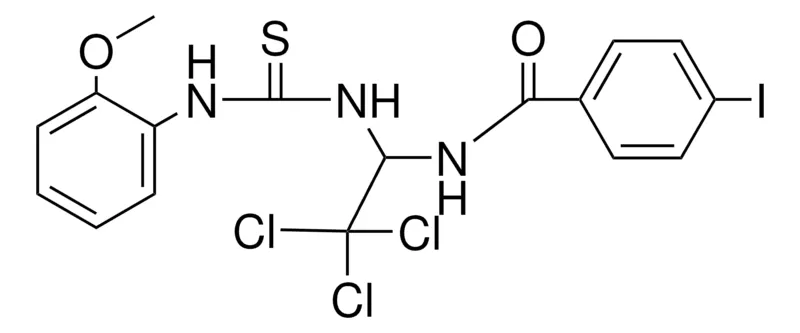 Sigma-Aldrich 4-IODO-N-(2,2,2-TRICHLORO-1-(3-(2-METHOXY-PHENYL)-THIOUREIDO)-ETHYL)-BENZAMIDE,AldrichCPR