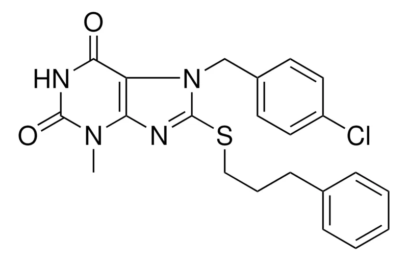Sigma-Aldrich 7(4-CL-BENYZL)-3-METHYL-8-(3-PHENYL-PROPYLSULFANYL)-3,7-DIHYDRO-PURINE-2,6-DIONE,AldrichCPR