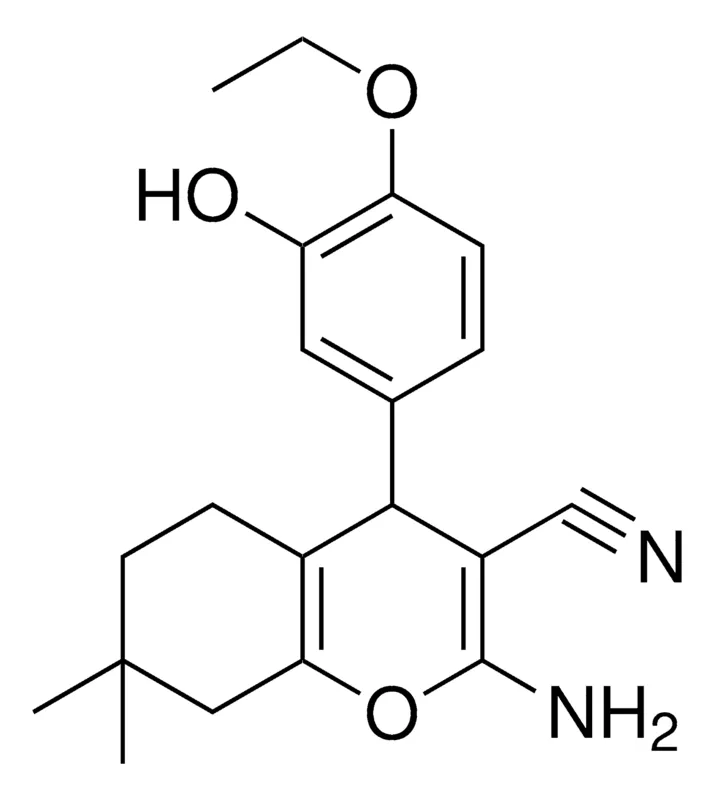Sigma-Aldrich 2-AMINO-4-(4-ETHOXY-3-HO-PH)-7,7-DIMETHYL-5,6,7,8-4H-4H-CHROMENE-3-CARBONITRILE，AldrichCPR
