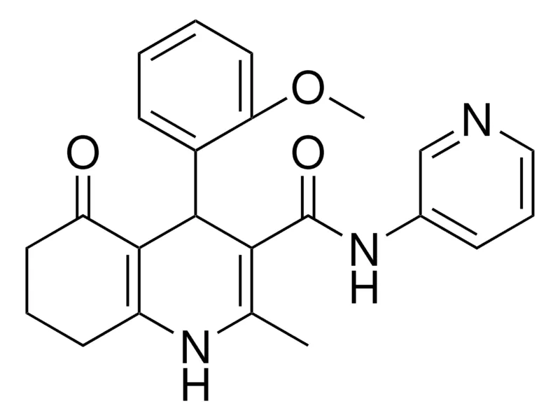 Sigma-Aldrich 4-(2-METHOXYPHENYL)-2-METHYL-5-OXO-N-(3-PYRIDINYL)-1,4,5,6,7,8-HEXAHYDRO-3-QUINOLINECARBOXAMIDE,AldrichCPR