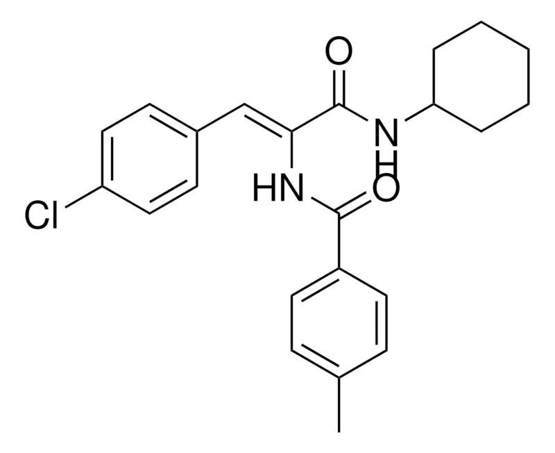 Sigma-Aldrich N-(2-(4-CHLORO-PHENYL)-1-CYCLOHEXYLCARBAMOYL-VINYL)-4-METHYL-BENZAMIDE,AldrichCPR