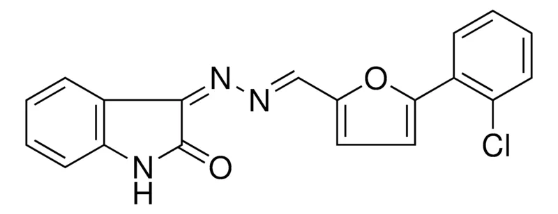 Sigma-Aldrich 3-((5-(2-CHLORO-PHENYL)-FURAN-2-YLMETHYLENE)-HYDRAZONO)-1,3-DIHYDRO-INDOL-2-ONE，AldrichCPR
