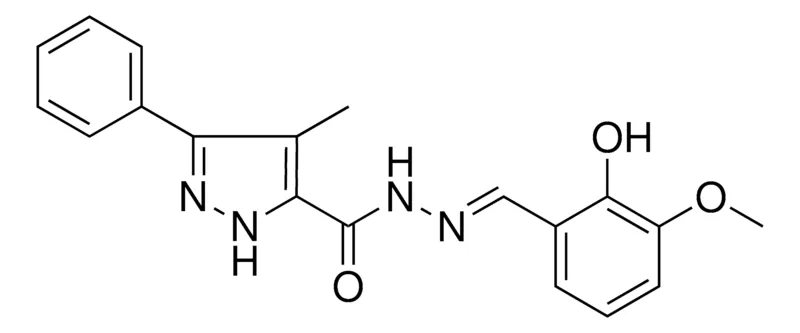 Sigma-Aldrich 4-ME-5-PH-2H-PYRAZOLE-3-CARBOXYLIC ACID (2-HO-3-METHOXY-BENZYLIDENE)-HYDRAZIDE，AldrichCPR