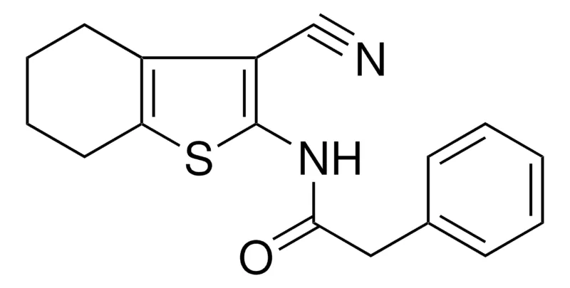 Sigma-Aldrich N-(3-CYANO-4,5,6,7-TETRAHYDRO-BENZO(B)THIOPHEN-2-YL)-2-PHENYL-ACETAMIDE，AldrichCPR