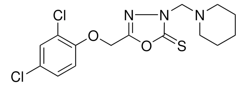 Sigma-Aldrich 5((2,4-DICHLOROPHENOXY)ME)-3-(1-PIPERIDINYLMETHYL)-1,3,4-OXADIAZOLE-2(3H)-THIONE,AldrichCPR
