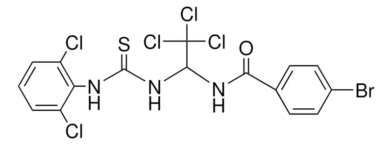 Sigma-Aldrich 4-BR-N-(2,2,2-TRICHLORO-1-(3-(2,6-DICHLORO-PHENYL)-THIOUREIDO)-ETHYL)-BENZAMIDE,AldrichCPR