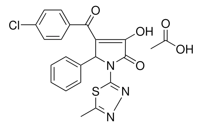 Sigma-Aldrich 4-(4-CHLOROBENZOYL)-3-HYDROXY-1-(5-METHYL-1,3,4-THIADIAZOL-2-YL)-5-PHENYL-1,5-DIHYDRO-2H-PYRROL-2-ONE ACETATE,AldrichCPR