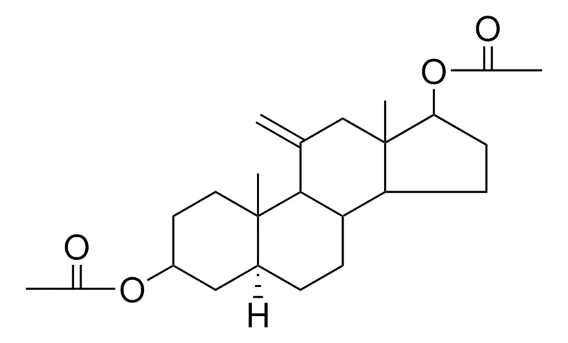Sigma-Aldrich 11-METHYLENE-5-ALPHA-ANDROSTANE-3-BETA,17-BETA-DIYL DIACETATE,AldrichCPR