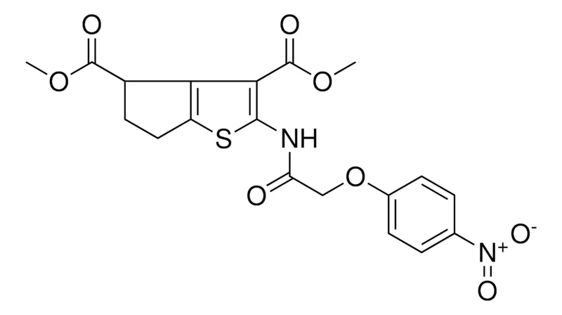 Sigma-Aldrich DIMETHYL 2-{[(4-NITROPHENOXY)ACETYL]AMINO}-5,6-DIHYDRO-4H-CYCLOPENTA[B]THIOPHENE-3,4-DICARBOXYLATE，AldrichCPR