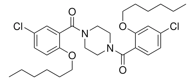 Sigma-Aldrich (4-(4-CL-2-HEXYLOXY-BZ)-PIPERAZIN-1-YL)-(5-CHLORO-2-HEXYLOXY-PHENYL)-METHANONE,AldrichCPR