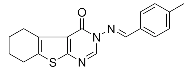 Sigma-Aldrich 3((4-ME-BENZYLIDENE)-AMINO)-5,6,7,8-4H-3H-BENZO(4,5)THIENO(2,3-D)PYRIMIDIN-4-ONE,AldrichCPR