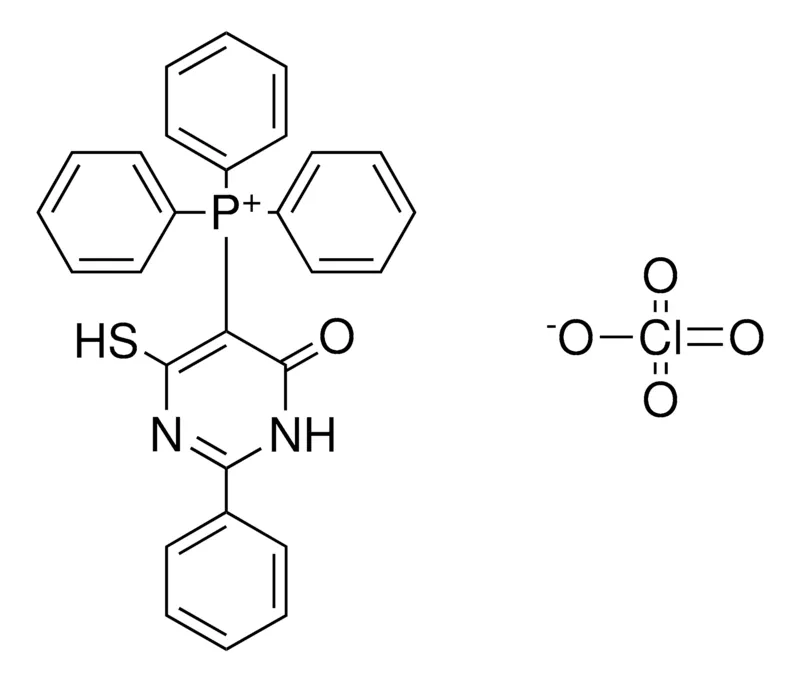 Sigma-Aldrich (4-MERCAPTO-6-OXO-2-PH-1,6-2H-PYRIMIDIN-5-YL)-TRIPHENYL-PHOSPHONIUM, PERCHLORATE,AldrichCPR