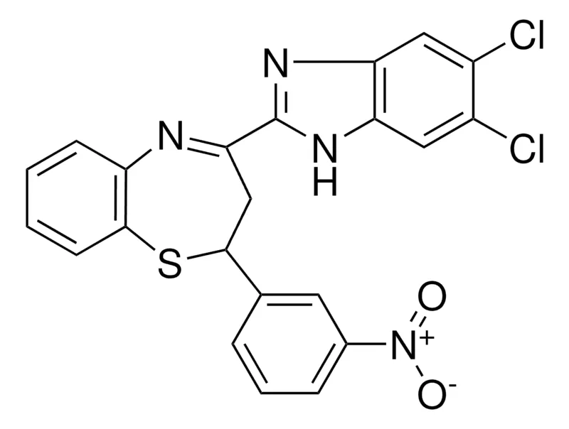 Sigma-Aldrich 4-(5,6-DI-CL-1H-BENZIMIDAZOL-2-YL)-2-(3-NITRO-PH)2,3-DIHYDRO-1,5-BENZOTHIAZEPINE,AldrichCPR