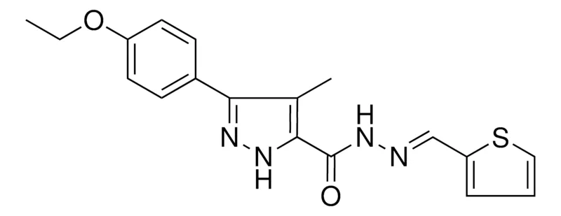 Sigma-Aldrich 5-(4-ETO-PH)-4-ME-2H-PYRAZOLE-3-CARBOXYLIC ACID THIOPHEN-2-YLMETHYLENE-HYDRAZIDE,AldrichCPR