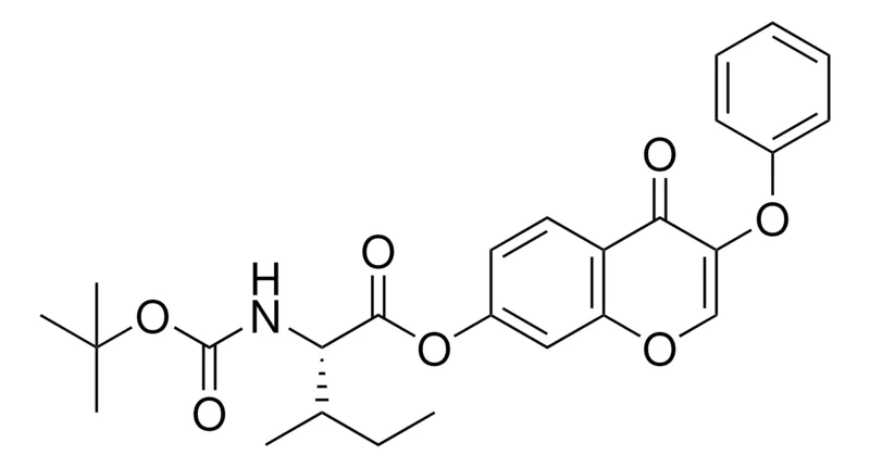 Sigma-Aldrich (2S,3R)-4-OXO-3-PHENOXY-4H-CHROMEN-7-YL 2-(TERT-BUTOXYCARBONYLAMINO)-3-METHYLPENTANOATE,AldrichCPR
