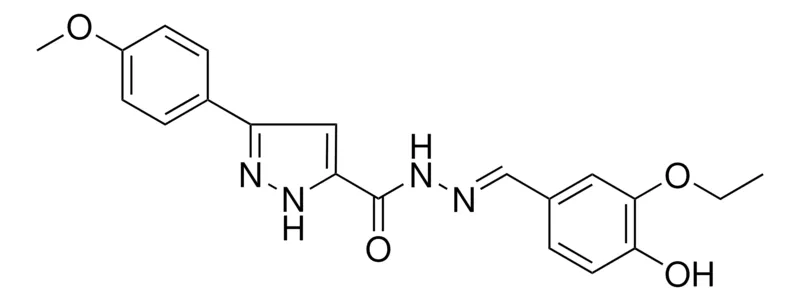 Sigma-Aldrich 5-(4-MEO-PH)-2H-PYRAZOLE-3-CARBOXYLIC ACID (3-ETHOXY-4-HO-BENZYLIDENE)-HYDRAZIDE,AldrichCPR