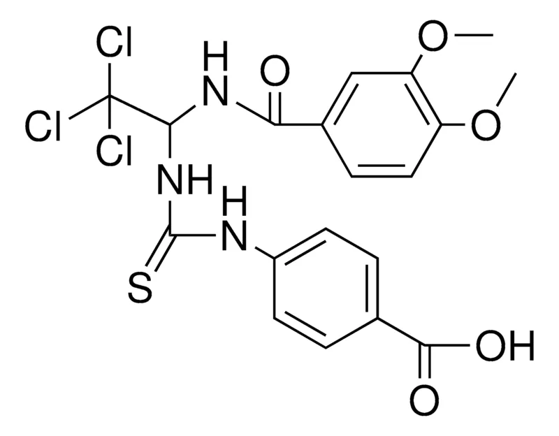 Sigma-Aldrich 4-(3-(2,2,2-TRICHLORO-1-(3,4-DI-MEO-BENZOYLAMINO)-ET)-THIOUREIDO)-BENZOIC ACID,AldrichCPR