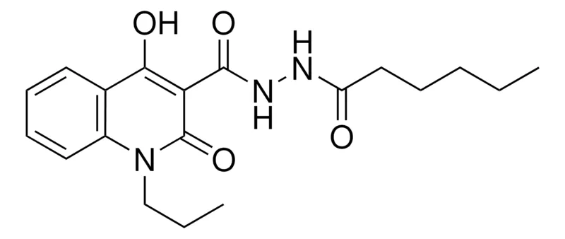 Sigma-Aldrich 4-HO-2-OXO-1-PR-1,2-DIHYDRO-QUINOLINE-3-CARBOXYLIC ACID N'-HEXANOYL-HYDRAZIDE,AldrichCPR