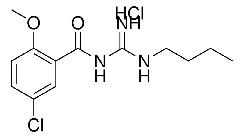 Sigma-Aldrich N-BUTYL-N'-(5-CHLORO-2-METHOXY-BENZOYL)-GUANIDINE, HYDROCHLORIDE，AldrichCPR