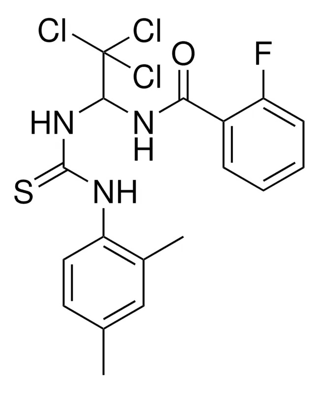 Sigma-Aldrich 2-F-N-(2,2,2-TRICHLORO-1-(3-(2,4-DIMETHYL-PHENYL)-THIOUREIDO)-ETHYL)-BENZAMIDE,AldrichCPR