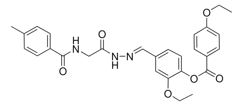 Sigma-Aldrich 2-ETHOXY-4-(2-(((4-METHYLBENZOYL)AMINO)AC)CARBOHYDRAZONOYL)PH 4-ETHOXYBENZOATE,AldrichCPR