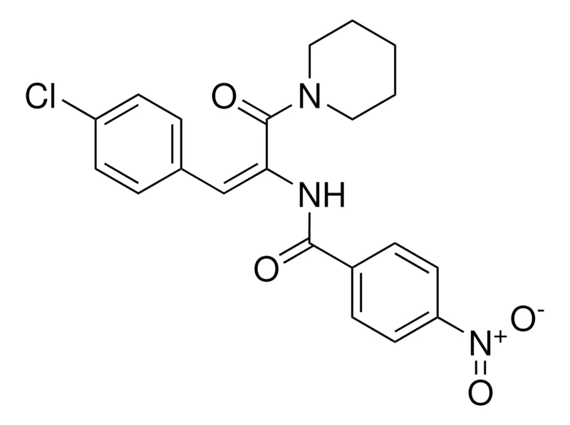 Sigma-Aldrich N-(2-(4-CHLORO-PHENYL)-1-(PIPERIDINE-1-CARBONYL)-VINYL)-4-NITRO-BENZAMIDE,AldrichCPR
