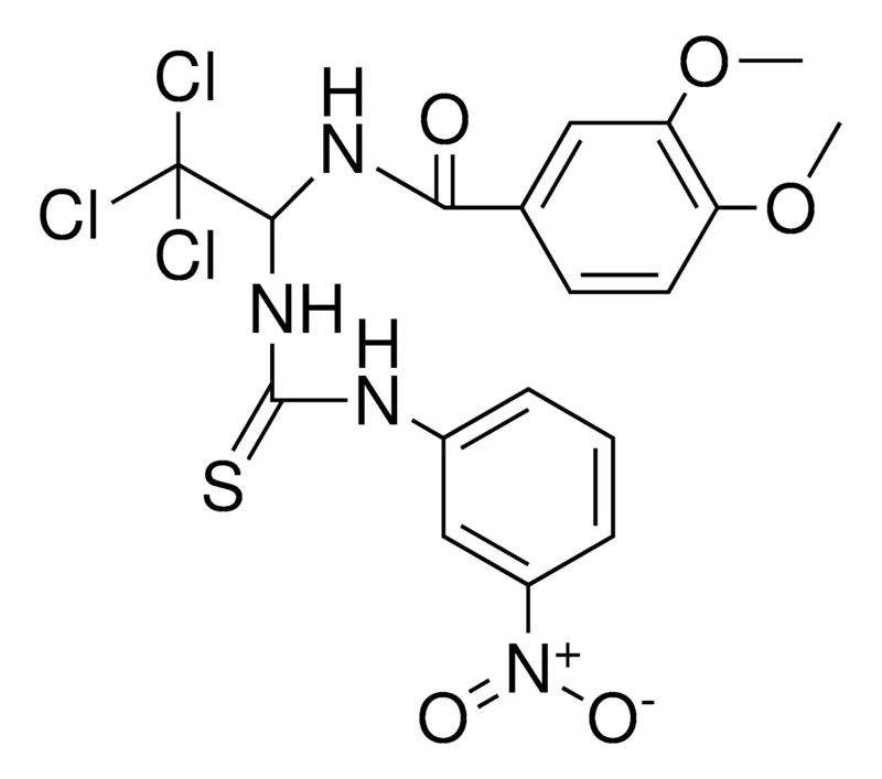 Sigma-Aldrich 3,4-DIMETHOXY-N-(2,2,2-TRICHLORO-1-(3-(3-NITRO-PH)-THIOUREIDO)-ETHYL)-BENZAMIDE，AldrichCPR