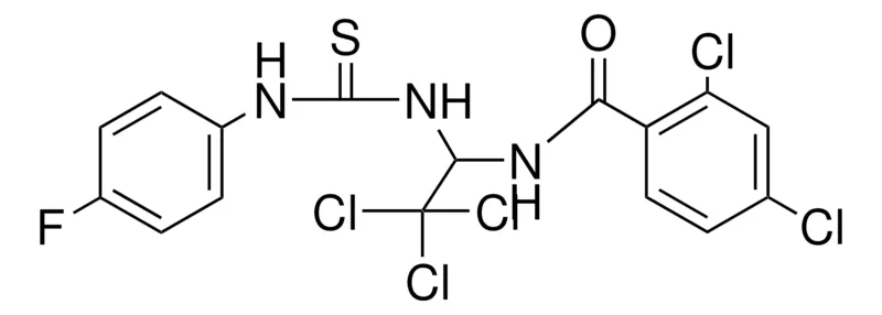 Sigma-Aldrich 2,4-DICHLORO-N-(2,2,2-TRICHLORO-1-(3-(4-F-PHENYL)-THIOUREIDO)-ETHYL)-BENZAMIDE,AldrichCPR