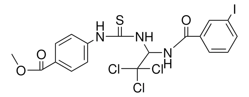 Sigma-Aldrich 4-(3-(2,2,2-TRICHLORO-1-(3-I-BENZOYLAMINO)-ET)-THIOUREIDO)-BENZOIC ACID ME ESTER,AldrichCPR