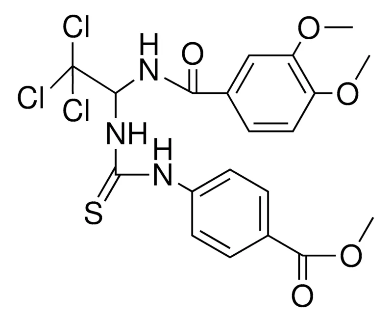Sigma-Aldrich 4-(3-(2,2,2-TRI-CL-1-(DI-MEO-BENZOYLAMINO)-ET)-THIOUREIDO)-BENZOIC ACID ME ESTER,AldrichCPR