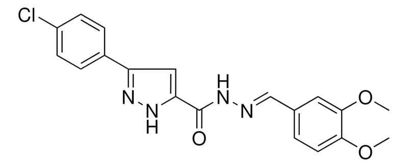 Sigma-Aldrich 3-(4-CHLOROPHENYL)-N'-(3,4-DIMETHOXYBENZYLIDENE)-1H-PYRAZOLE-5-CARBOHYDRAZIDE,AldrichCPR