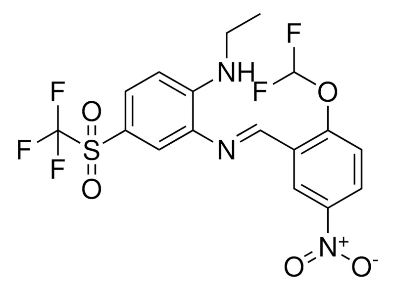 Sigma-Aldrich N(2)-{(E)-[2-(DIFLUOROMETHOXY)-5-NITROPHENYL]METHYLIDENE}-N(1)-ETHYL-4-[(TRIFLUOROMETHYL)SULFONYL]-1,2-BENZENEDIAMINE，AldrichCPR