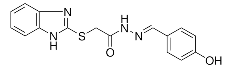 Sigma-Aldrich 2-(1H-BENZOIMIDAZOL-2-YLSULFANYL)-ACETIC ACID (4-HYDROXY-BENZYLIDENE)-HYDRAZIDE，AldrichCPR