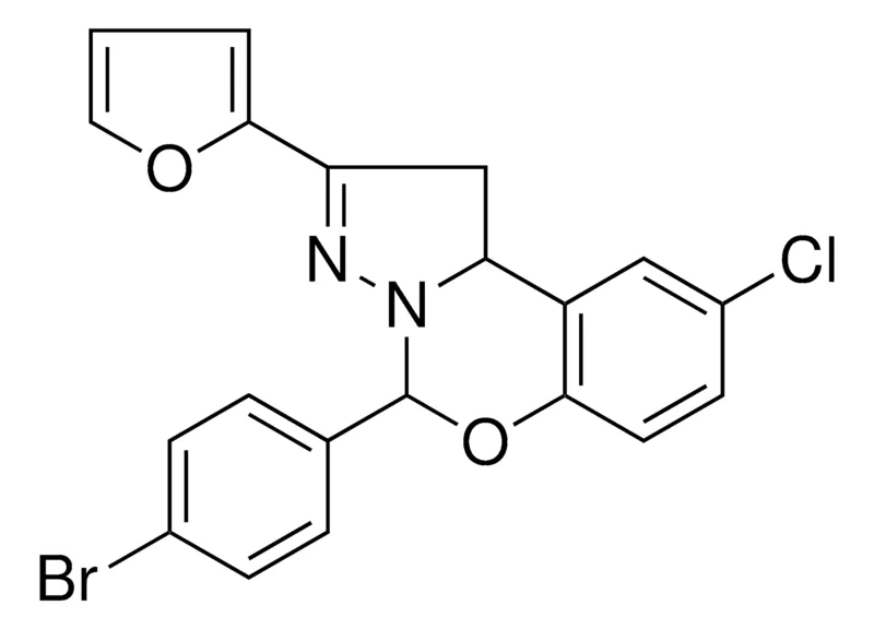 Sigma-Aldrich 4-(4-BR-PH)-8-CL-2-FURAN-2-YL-1,9B-2H-5-OXA-3,3A-DIAZA-CYCLOPENTA(A)NAPHTHALENE,AldrichCPR