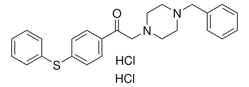 Sigma-Aldrich 2-(4-BENZYL-1-PIPERAZINYL)-1-(4-(PHENYLTHIO)PHENYL)ETHANONE DIHYDROCHLORIDE,AldrichCPR