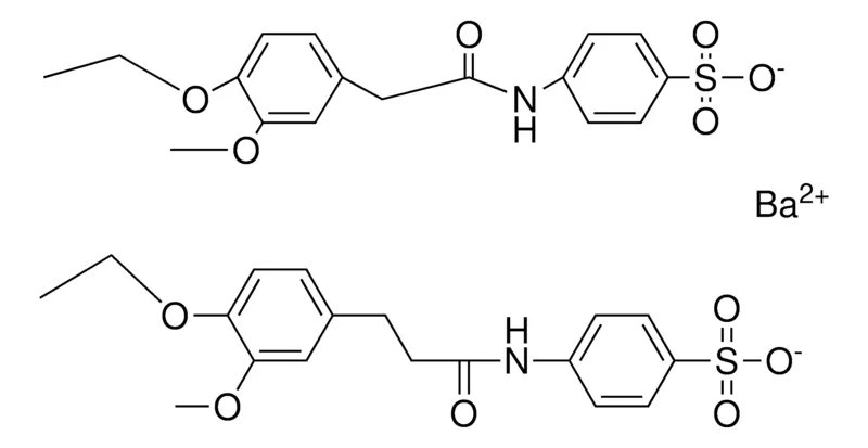 Sigma-Aldrich 4-(2-(4-ETHOXY-3-METHOXYBENZOYL)ACETAMIDO)BENZENESULFONIC ACID, BARIUM SALT,AldrichCPR