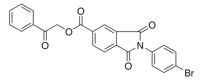 Sigma-Aldrich 2-OXO-2-PHENYLETHYL 2-(4-BROMOPHENYL)-1,3-DIOXO-5-ISOINDOLINECARBOXYLATE,AldrichCPR