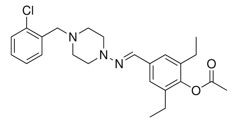 Sigma-Aldrich ACETIC ACID 4-((4-(2-CL-BENZYL)-PIPERAZIN-1-YLIMINO)-ME)-2,6-DIETHYL-PH ESTER,AldrichCPR