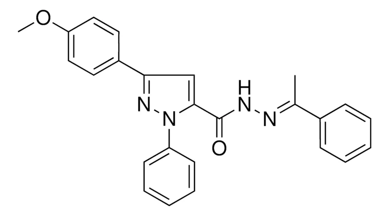 Sigma-Aldrich 5-(4-MEO-PH)-2-PH-2H-PYRAZOLE-3-CARBOXYLIC ACID (1-PHENYL-ETHYLIDENE)-HYDRAZIDE,AldrichCPR
