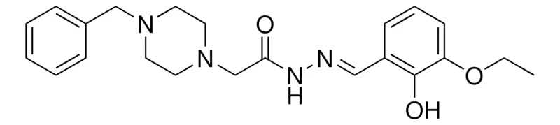 Sigma-Aldrich 2-(4-BENZYL-1-PIPERAZINYL)-N'-(3-ETHOXY-2-HYDROXYBENZYLIDENE)ACETOHYDRAZIDE,AldrichCPR