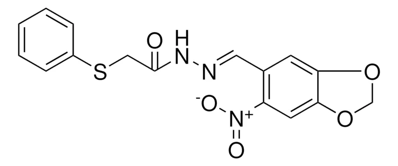 Sigma-Aldrich 2-PHENYLSULFANYL-ACETIC ACID (6-NITRO-BENZO(1,3)DIOXOL-5-YLMETHYLENE)-HYDRAZIDE,AldrichCPR