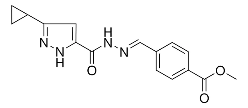 Sigma-Aldrich 4-((5-CYCLOPROPYL-2H-PYRAZOLE-3-CARBONYL)-HYDRAZONOMETHYL)-BENZOIC ACID ME ESTER,AldrichCPR