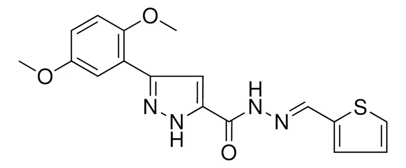 Sigma-Aldrich 5-(2,5-DI-MEO-PH)-2H-PYRAZOLE-3-CARBOXYLIC ACID THIOPHEN-2-YLMETHYLENE-HYDRAZIDE,AldrichCPR