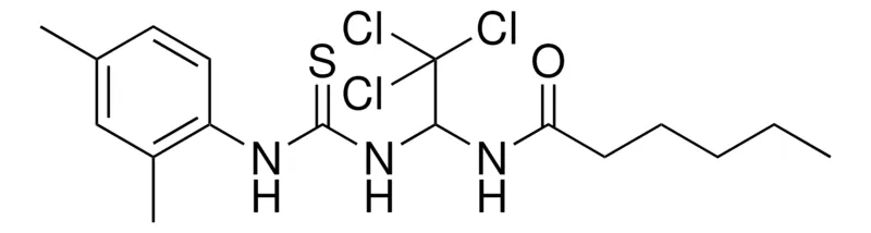 Sigma-Aldrich HEXANOIC ACID (2,2,2-TRICHLORO-1-(3-(2,4-DIMETHYL-PH)-THIOUREIDO)-ETHYL)-AMIDE,AldrichCPR