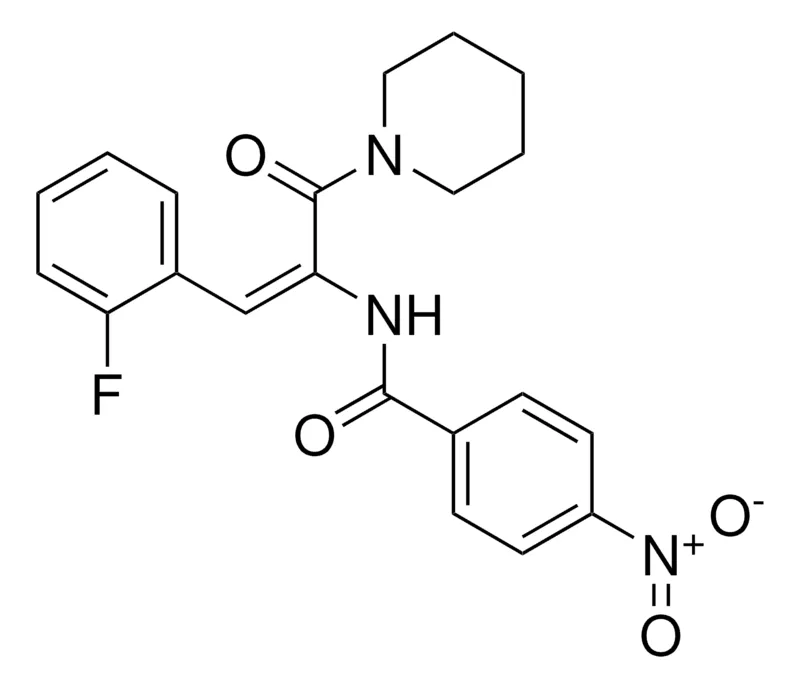 Sigma-Aldrich N-(2-(2-FLUORO-PHENYL)-1-(PIPERIDINE-1-CARBONYL)-VINYL)-4-NITRO-BENZAMIDE,AldrichCPR