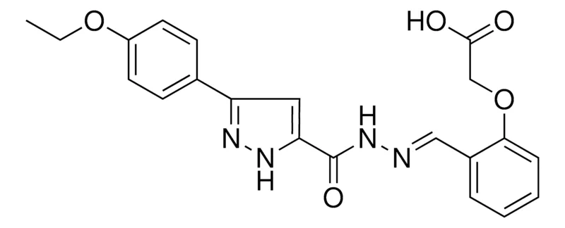Sigma-Aldrich (2-((5-(4-ETHOXY-PH)2H-PYRAZOLE-3-CARBONYL)-HYDRAZONOMETHYL)-PHENOXY)ACETIC ACID,AldrichCPR