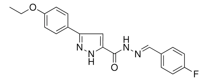 Sigma-Aldrich 5-(4-ETHOXY-PH)-2H-PYRAZOLE-3-CARBOXYLIC ACID (4-FLUORO-BENZYLIDENE)-HYDRAZIDE,AldrichCPR