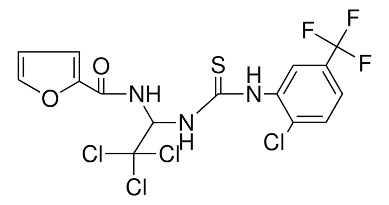 Sigma-Aldrich FURAN-CARBOXYLIC ACID (2,2,2-TRI-CL-1-(3-(CL-TRI-F-ME-PH)-THIOUREIDO)-ET)-AMIDE,AldrichCPR